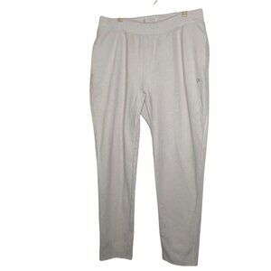 Champion Cotton Blend Reverse Weave Sweatpants Womens Size XL Beige Raw Hem Athl